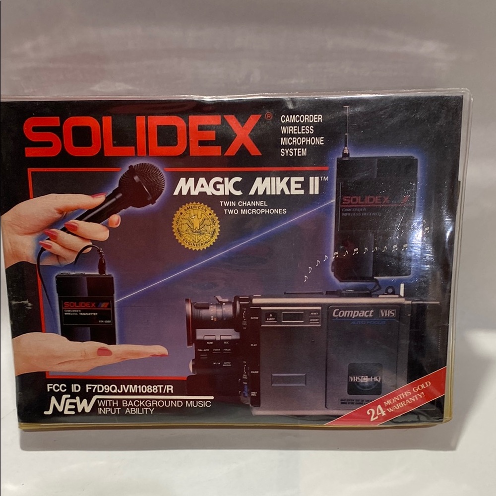 Solidex Magic Mike II Camcorder wireless microphone system twin channel 2 micro